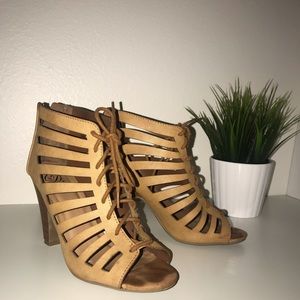 Light Brown Thick Heels